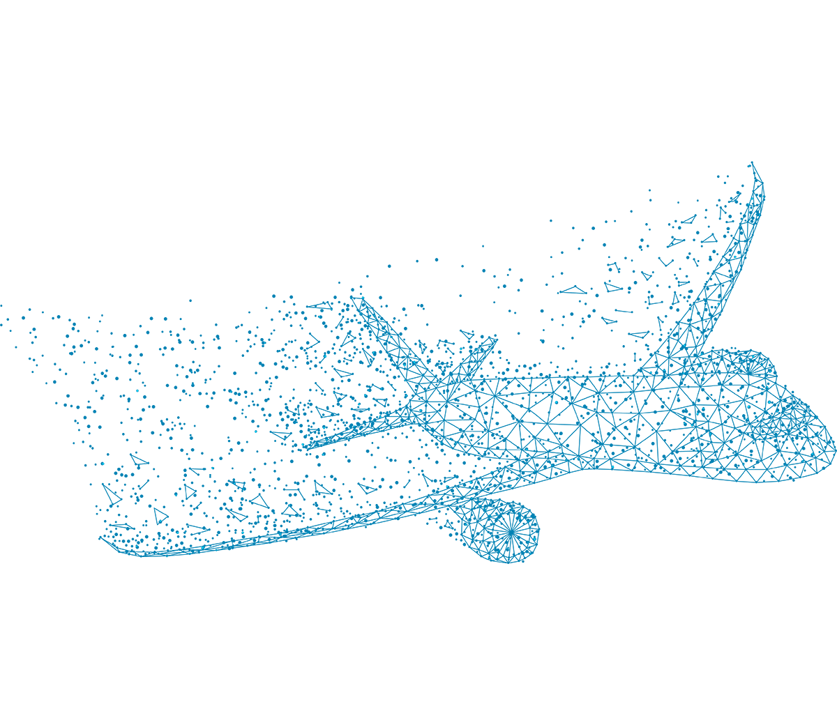 dessin au trait d'un avion